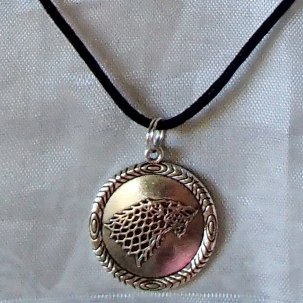 GOT Adjustable Two Sided Necklace House Stark Dire Wolf Winter Is Coming